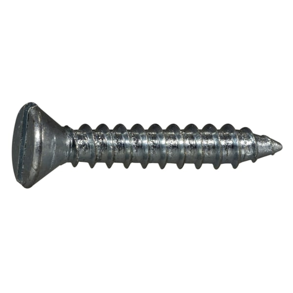 Midwest Fastener Sheet Metal Screw, #6 x 3/4 in, Zinc Plated Steel Flat Head Slotted Drive, 60 PK 61563 - main